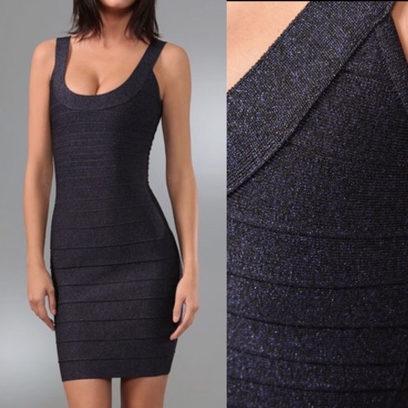 Herve Leger Lurex Essentials City Dark Night SzS - Picture 2 of 7